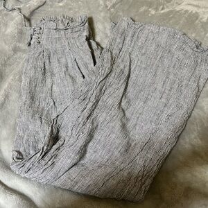 Striped Wide-Leg Pants